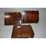 *Three antique mahogany photographic plates, approx 21.5 x 15cm (Lot Subject to VAT)