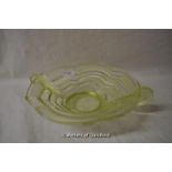 *Art Deco Stolle Niemen uranium glass fruit bowl, c.1930 (Lot Subject to VAT)