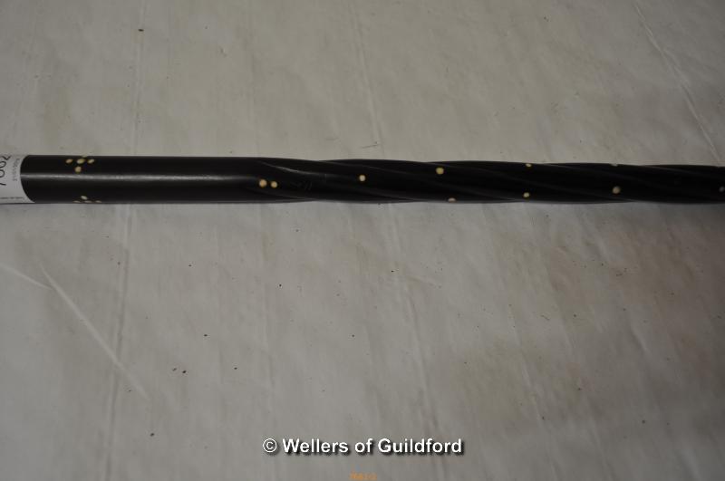 *A 19th Century Indian walking cane with horn handle, gold plated collar, 89cm. (Lot Subject to - Image 3 of 3