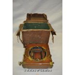 *J. Hinton Lake, Exeter, mahogany and brass 19thC wooden plate folding camera (Lot Subject to VAT)