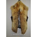 *Esocco Crystal fox fur vest, black leather back (Lot Subject to VAT)