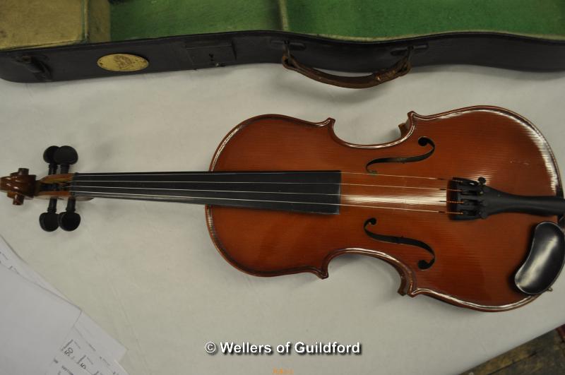 *Stentor 1 3/4 violin, case and bow (Lot Subject to VAT) - Image 2 of 2