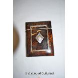 *Victorian card case inlaid with silver and abalone (Lot subject to VAT)