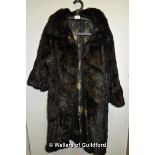 *Mink fur black coat (Lot Subject to VAT)