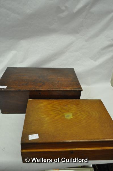 *Mahogany storage box and another cutlery box (2) (Lot Subject to VAT)