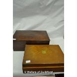 *Mahogany storage box and another cutlery box (2) (Lot Subject to VAT)