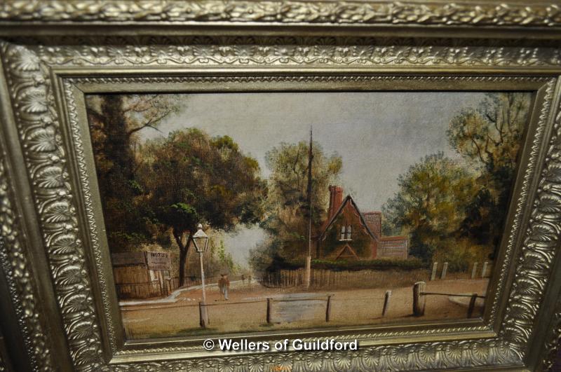 Two oleographs, "Roehampton Lane, East Sheen" and "All Saints Church", each approx 19 x 28cm. - Image 3 of 3