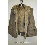 *Pam & Gela fur lined brown utility cape (Lot Subject to VAT)