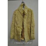 *Cream rabbit fur coat (Lot Subject to VAT)