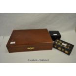 *Mahogany collectors' box, ebony trinket box and porcupine quill box (Lot Subject to VAT)