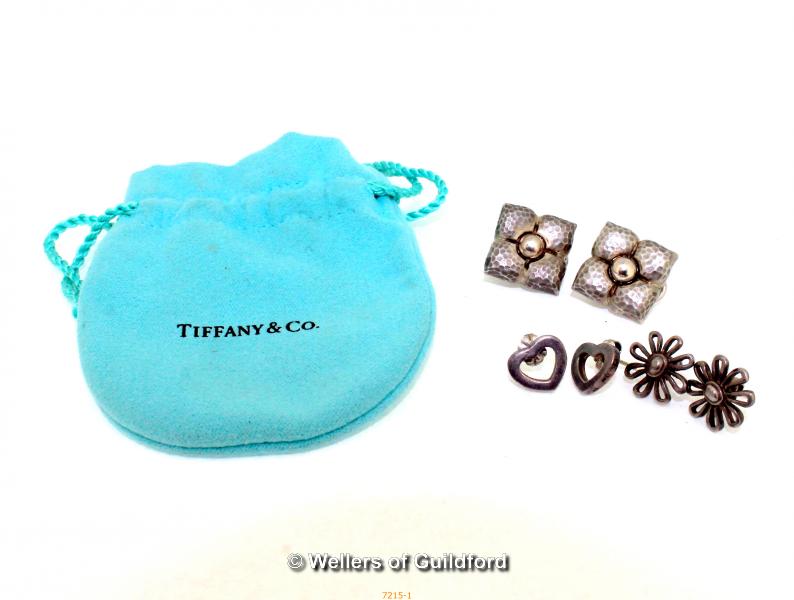 An Assortment of Tiffany and Co Silver Earrings, stamped 925 20.1g