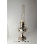 *Aladdin style chrome oil lamp, 24cm high (Lot subject to VAT)