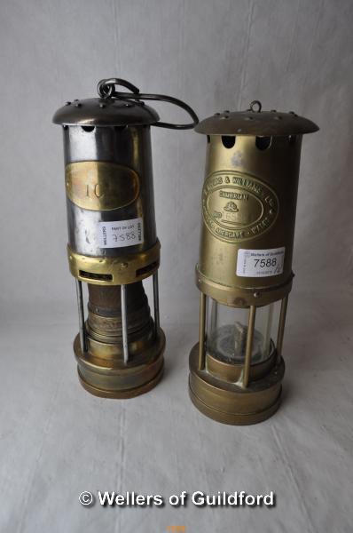 *Two E. Thomas & Williams miners lamps; No.1 Aberdare and No.165451 (Lot subject to VAT)