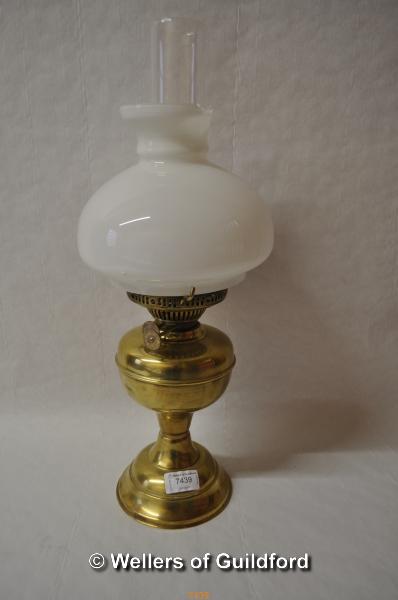 *Brass oil lamp (Lot subject to VAT)