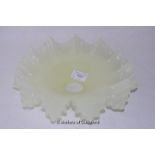 *Pale yellow vaseline glass ceiling light shade (Lot subject to VAT)