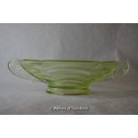 *Art Deco Stolle Niemen uranium glass fruit bowl, c.1930 (Lot Subject to VAT)