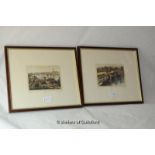 After Vincenzo Volpi, engravings of Florence including the Ponte Vecchio, 10 x 14cm. (2)