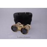 *Victorian ivory and brass opera glasses in original case (Lot Subject to VAT)