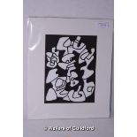 *Jean Dubuffet mounted Heliogravure print, Skira, 1973 (Lot subject to VAT)