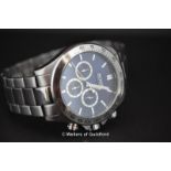 *Boss stainless steel watch, Tachymeter dial, blue face (Lot subject to VAT)