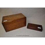 *Dove-tailed jewellery box and Victorian mahogany box (2) (Lot subject to VAT)