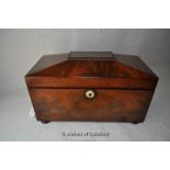 *Victorian mahogany tea caddy (Lot subject to VAT)