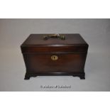 *George III mahogany tea caddy (Lot subject to VAT)