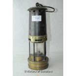 *Thomas and Williams brass and steel miners lamp (Lot subject to VAT)