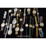 A quantity of wristwatches including Seiko and other makes, ladies and gentlemen. (24)