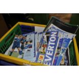 A quantity of football programmes, mostly 1990's but including Chelsea v. Everton 1977, Chelsea v.