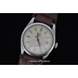 Vintage Rolex Oyster Perpetual wristwatch, arrow hour markers, serial number 974179 etched between