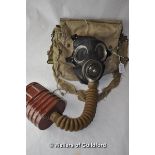 *WWII British respirator with bag (Lot subject to VAT)