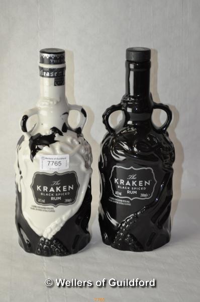 *Two empty limited edition collectable Kraken spiced rum bottles (Lot subject to VAT)