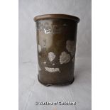 A Chinese bronze brush pot, 12cm