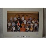 Nirvana - 1977 school photograph showing Kurt Cobain seated to the right of the name Beacon Avenue