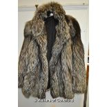 *Grey Fox fur jacket fully lined