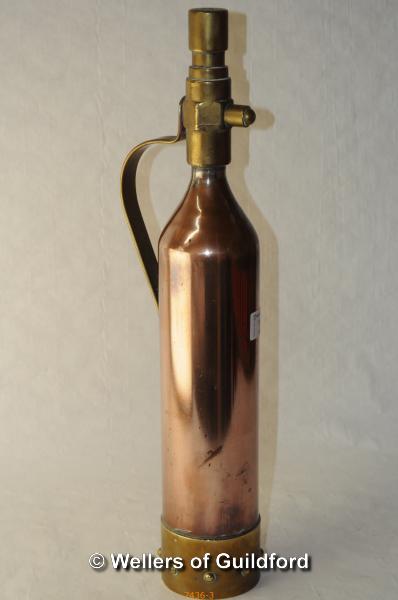 A brass Martsmith spraying machine; a copper fire extinguisher, altered. - Image 4 of 5