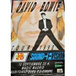 David Bowie - Large poster for Madrid September 1990 Sound & Vision Tour, 55 x 39"