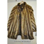 *Fox fur soft swing type coat UK size 12-22