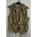 *Brown fur gilet (Lot subject to VAT)