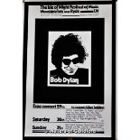 Bob Dylan -Bob Dylan at the Isle of Wight Festival, a modern silk screen print of this poster from