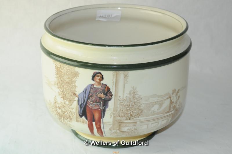 A Royal Doulton series ware cache-pot, Romeo & Juliet, 16.5cm.