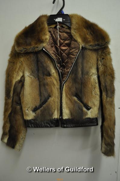 *Fox fur 'bomber' jacket (Lot subject to VAT)