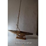 *Vintage wooden pond yacht, 30" (Lot subject to VAT)