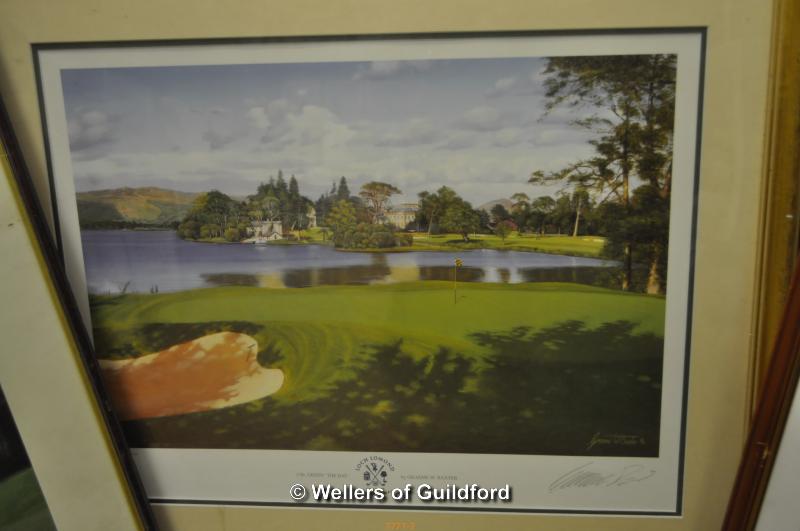 Golf - three mixed golf related prints, Wentworth, Loch Lomond and Turnberry, mixed sizes - Image 3 of 5