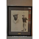 Golf - Ben Hogan, a limited edition print, with three signatures in pencil, framed, 19/850