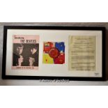 The Beatles -"P.S. I love you" Signed red Parlophone Record label .The Red label Record was only