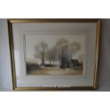 Winifred Hatherell, watercolour, The Old Stable at Curdridge, signed, 24.5 x 35.5cm