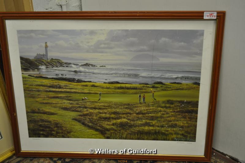 Golf - three mixed golf related prints, Wentworth, Loch Lomond and Turnberry, mixed sizes - Image 5 of 5