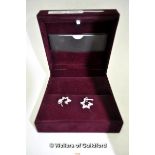 Tada and Toy 18ct white gold 0.5ct diamond star hoops 2.4g